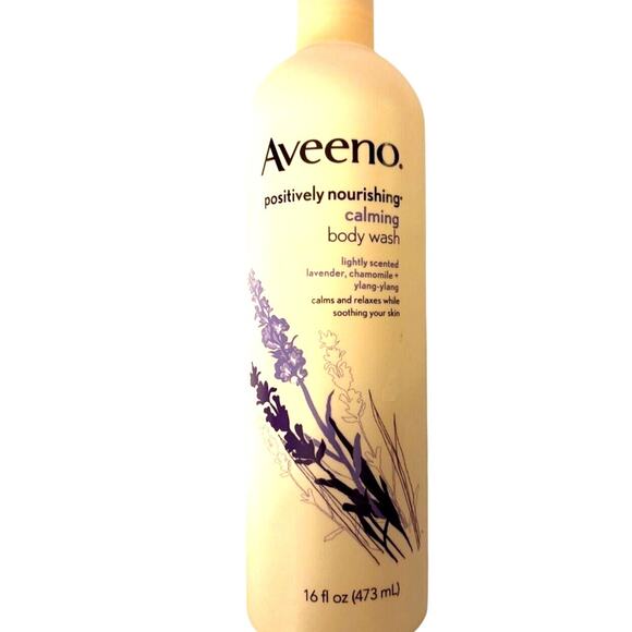 Aveeno Positively Nourishing Calming Body Wash Lavender Chamomile 16 Fl Oz NEW - Picture 1 of 2